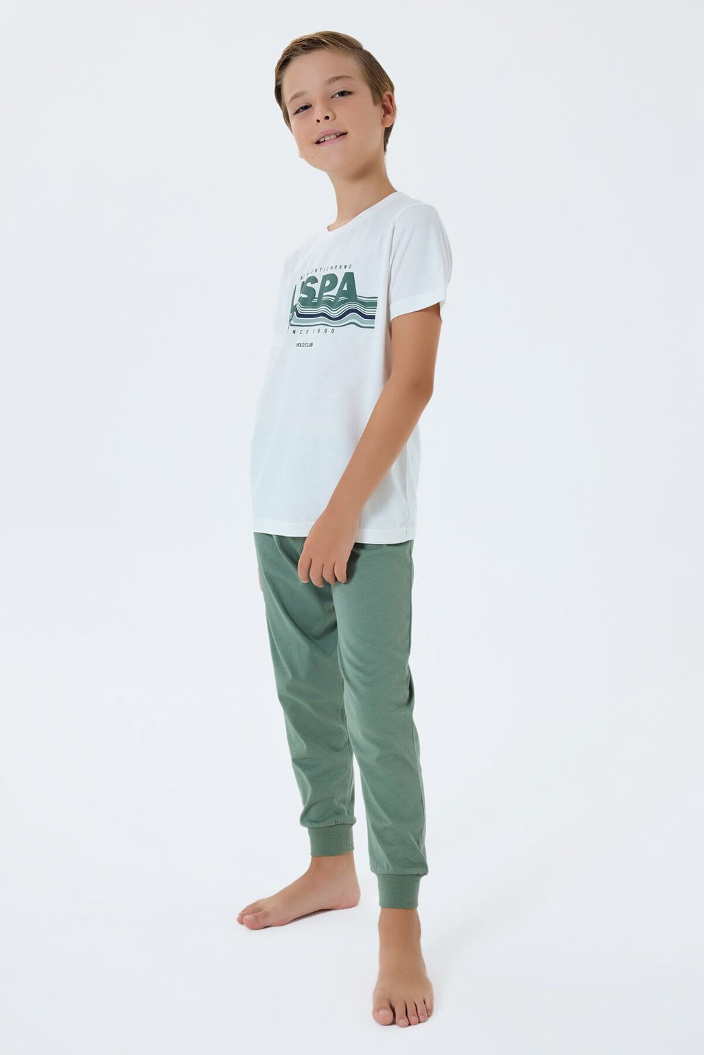 U.S. Polo Assn Erkek Çocuk Lacivert Pijama Takım