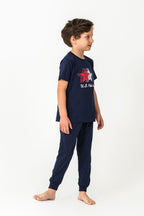 U.S. Polo Assn Erkek Çocuk Lacivert Pijama Takım