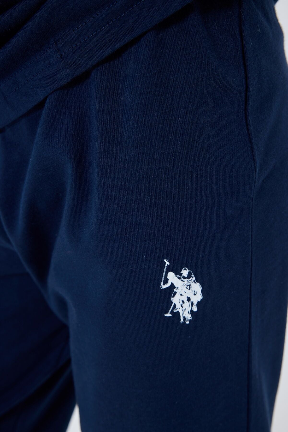 U.S. Polo Assn. Erkek Çocuk Bisiklet Yaka Nakışlı Yazlık Regular Fit Lacivert Pijama Takımı US2413-C-V1