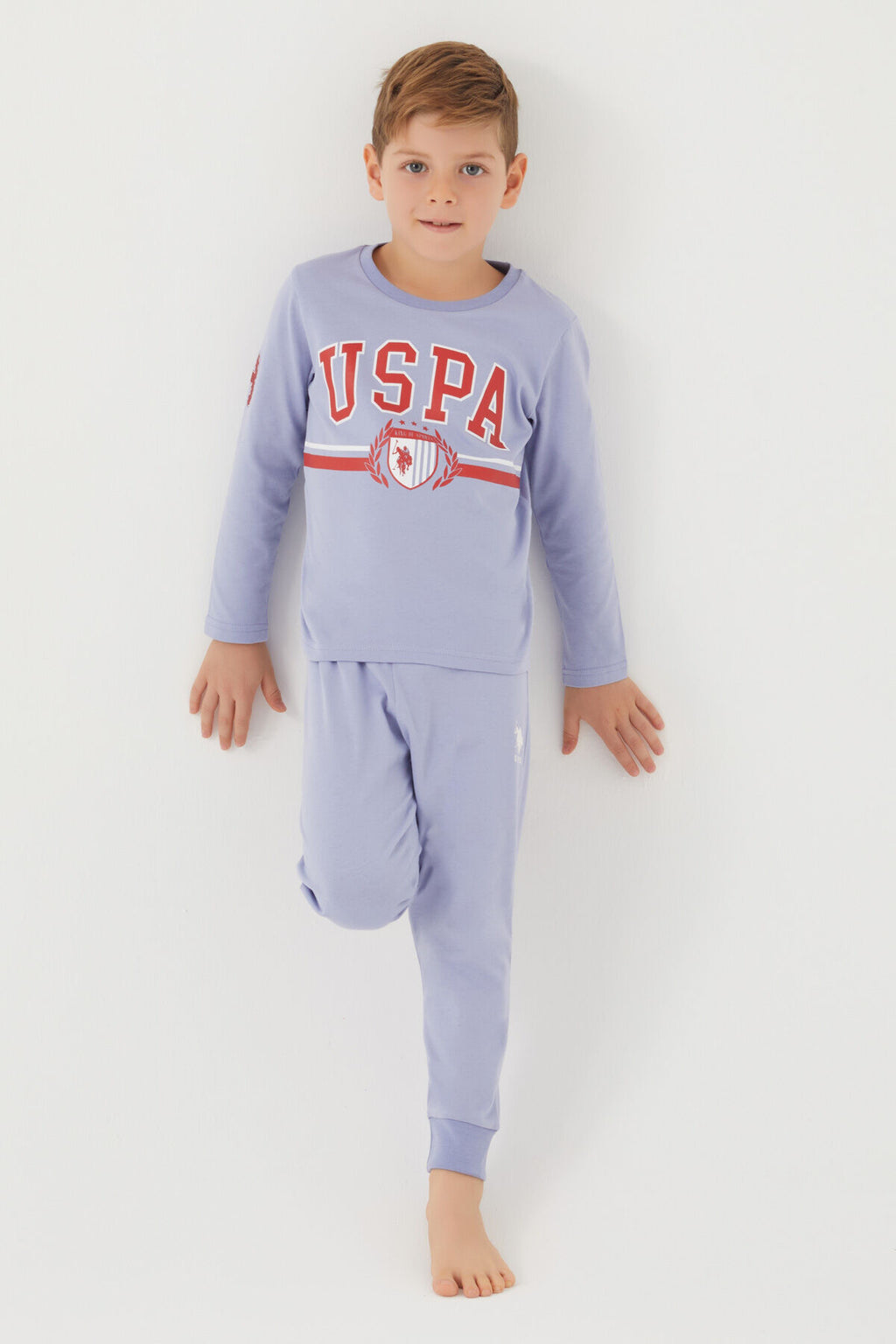 Erkek Çocuk Mavi Uzun Kol Pijama Takım