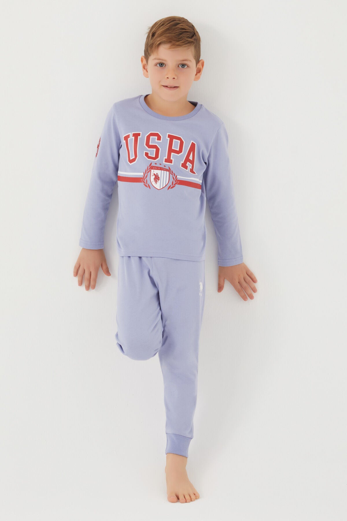 Erkek Çocuk Mavi Uzun Kol Pijama Takım