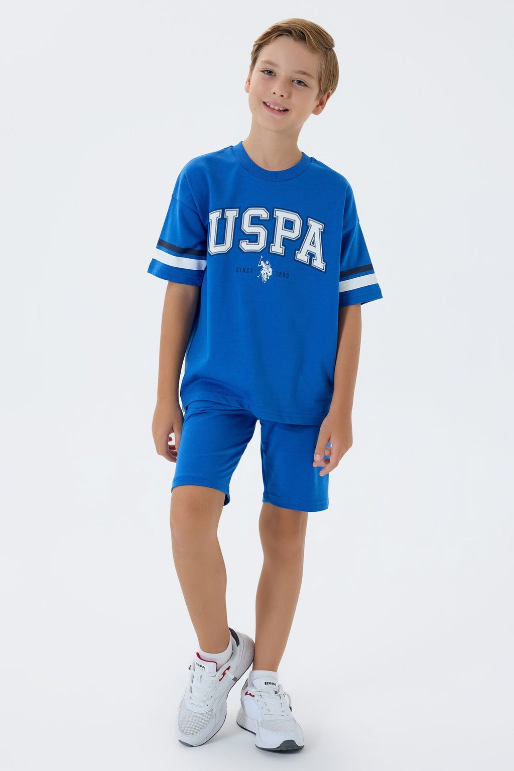 U.S. Polo Assn Erkek Çocuk Mavi Bermuda Takım
