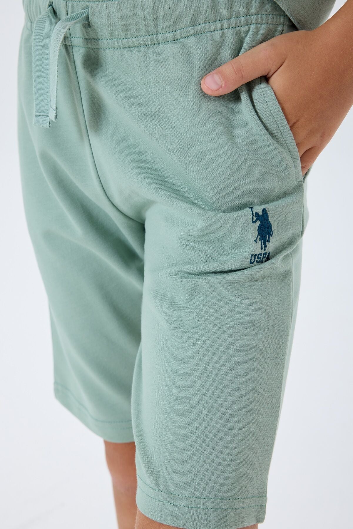 U.S. Polo Assn Erkek Çocuk Mavi Bermuda Takım