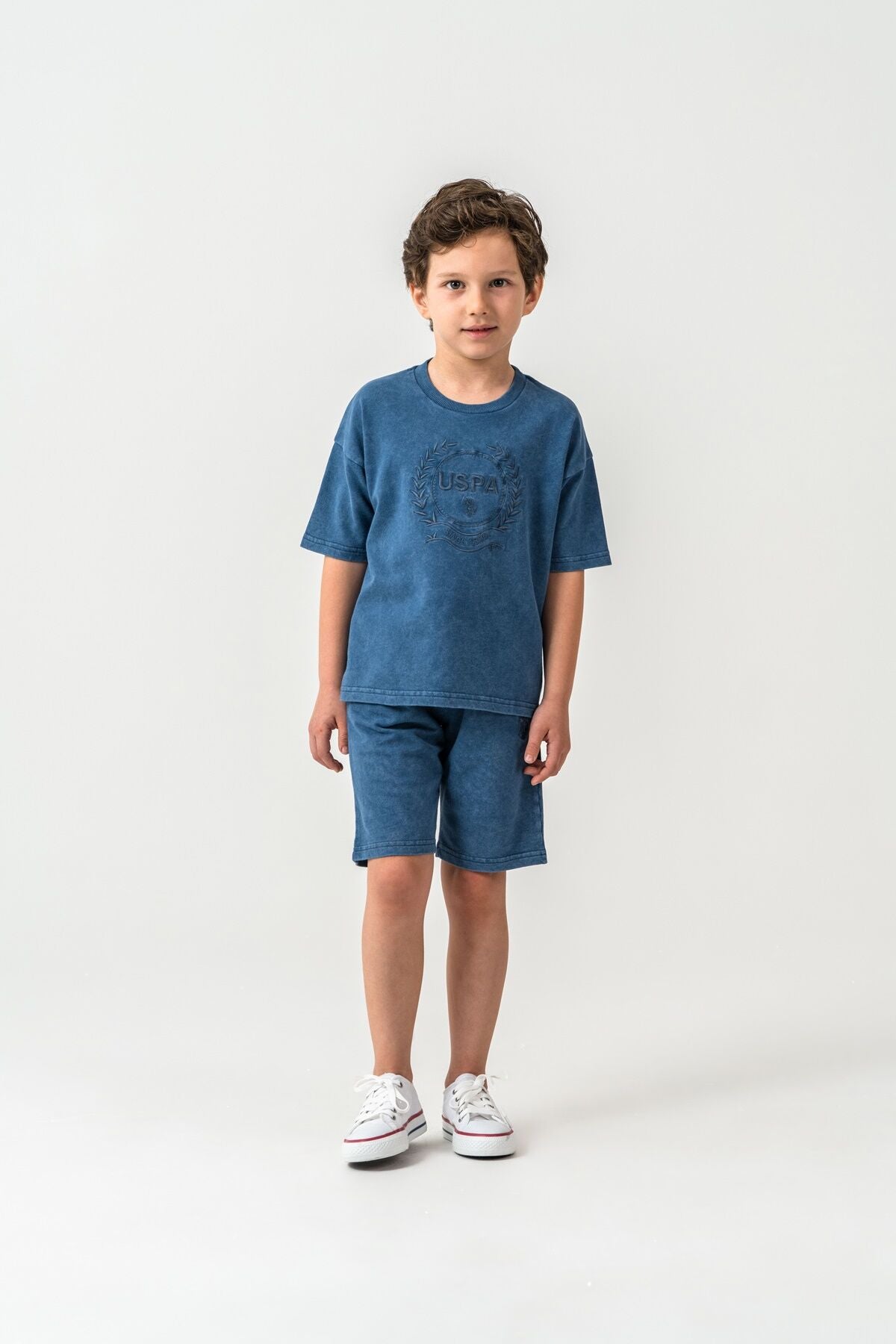 U.S. Polo Assn Erkek Çocuk Mavi Bermuda Takım