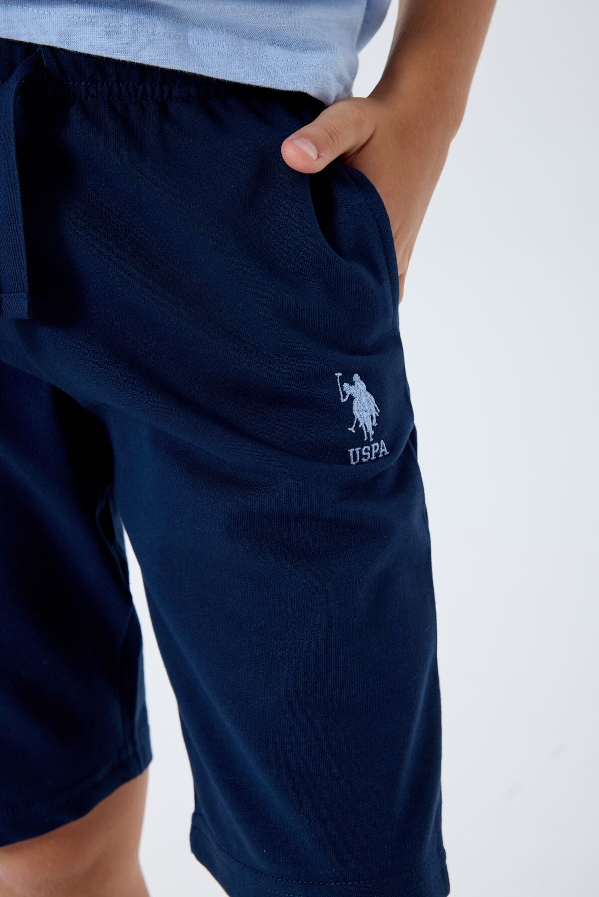 U.S. Polo Assn Erkek Çocuk Mavi Bermuda Takım