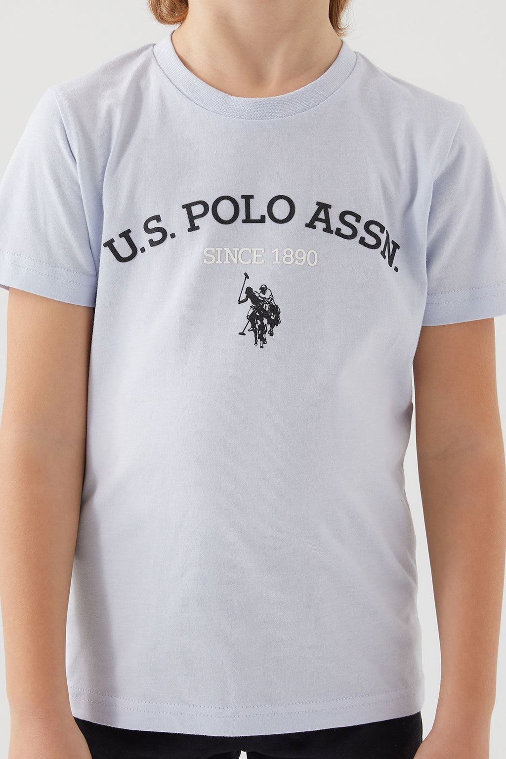 U.S. Polo Assn. Erkek Çocuk Bisiklet Yaka Pigment Baskılı Yazlık Regular Fit Mavi Bermuda Takım US1369-C-V4