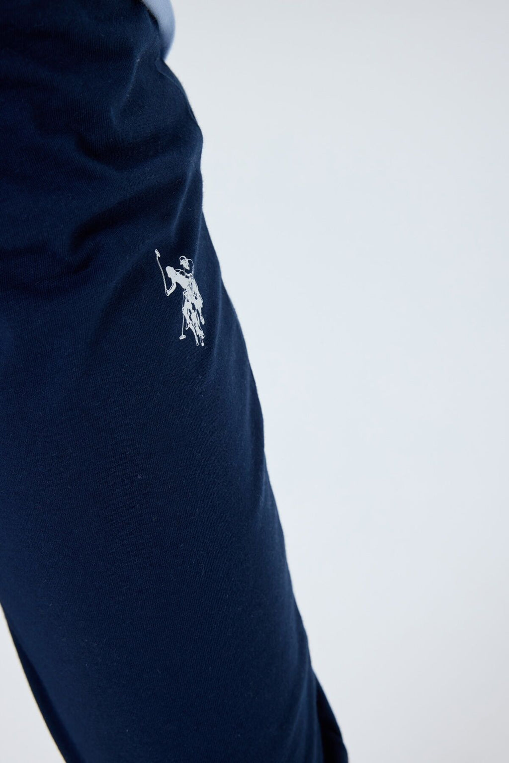 U.S. Polo Assn. Erkek Çocuk Bisiklet Yaka Nakışlı Yazlık Regular Fit Mavi Pijama Takımı US2410-C-V1