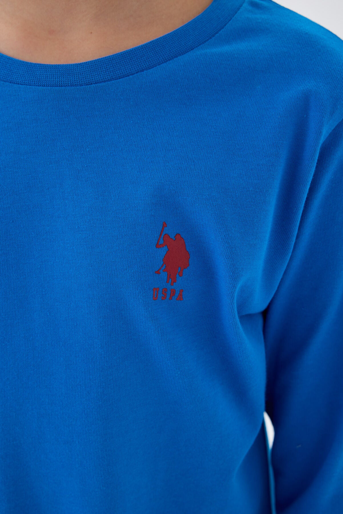 U.S. Polo Assn. Erkek Çocuk Bisiklet Yaka Pigment Baskılı Kışlık Regular Fit Mavi Pijama Takımı US1580-C-V5 Ürün ikincil görseli