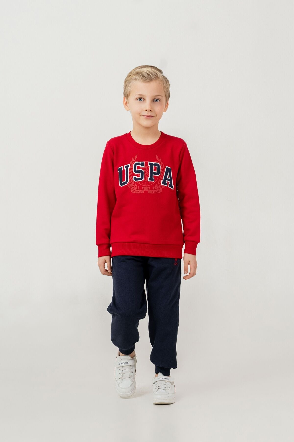 U.S. Polo Assn. Erkek Çocuk Nakışlı Kırmızı Uzun Kol Eşofman Takımı US2604-C-V2 Ürün ana görseli