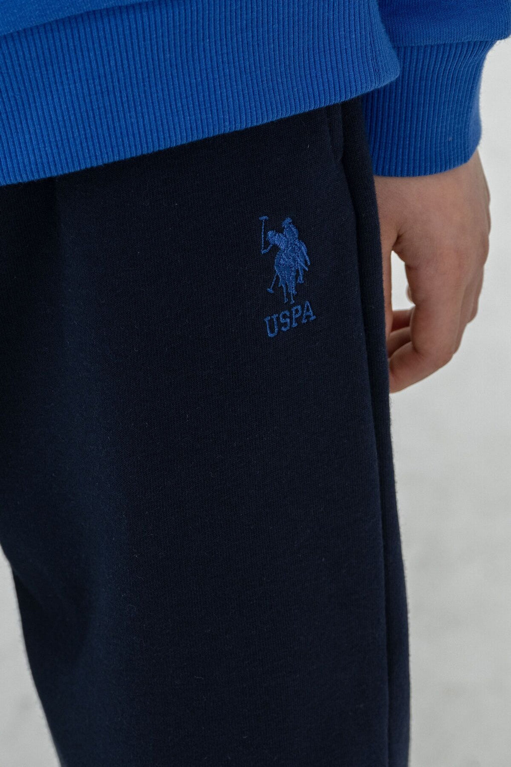U.S. Polo Assn. Erkek Çocuk Nakışlı Mavi Uzun Kol Eşofman Takımı US2627-C-V2