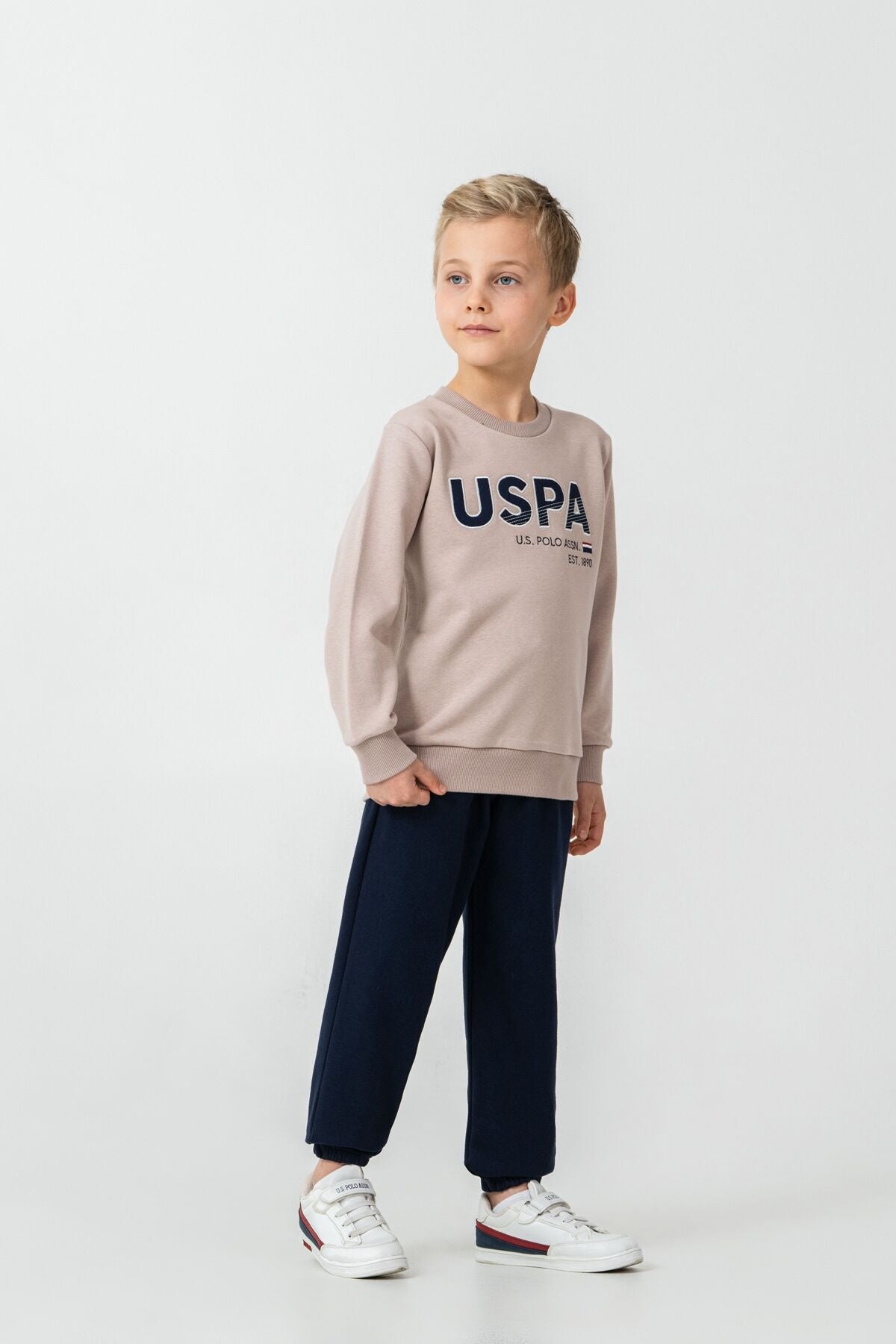 U.S. Polo Assn. Erkek Çocuk Nakışlı Sarı Uzun Kol Eşofman Takımı US2627-C-V1