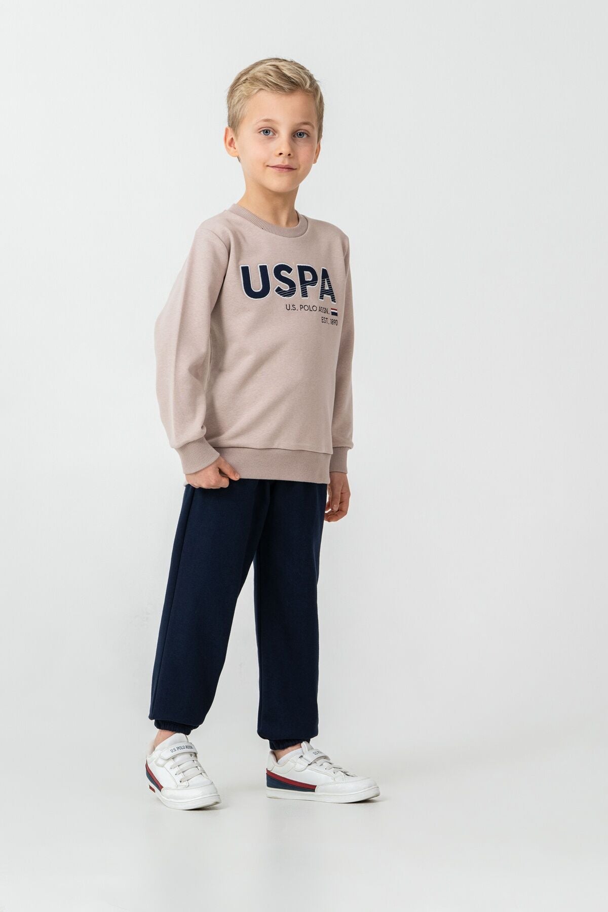 U.S. Polo Assn. Erkek Çocuk Nakışlı Sarı Uzun Kol Eşofman Takımı US2627-C-V1