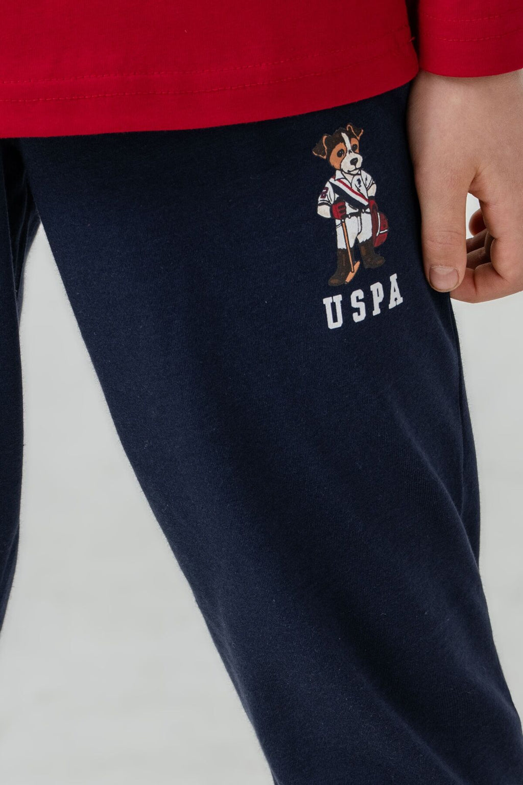 U.S. Polo Assn. Erkek Çocuk Pijama Takımı Baskılı Kırmızı Uzun Kol Pijama Takımı US2639-C-V2