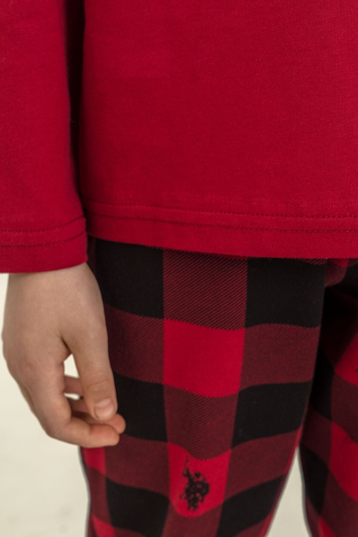 U.S. Polo Assn. Erkek Çocuk Pijama Takımı Baskılı Kırmızı Uzun Kol Pijama Takımı US2647-C-V3
