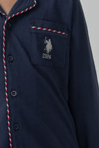 U.S. Polo Assn. Erkek Çocuk Pijama Takımı Nakışlı Lacivert Uzun Kol Pijama Takımı US2643-C-V1