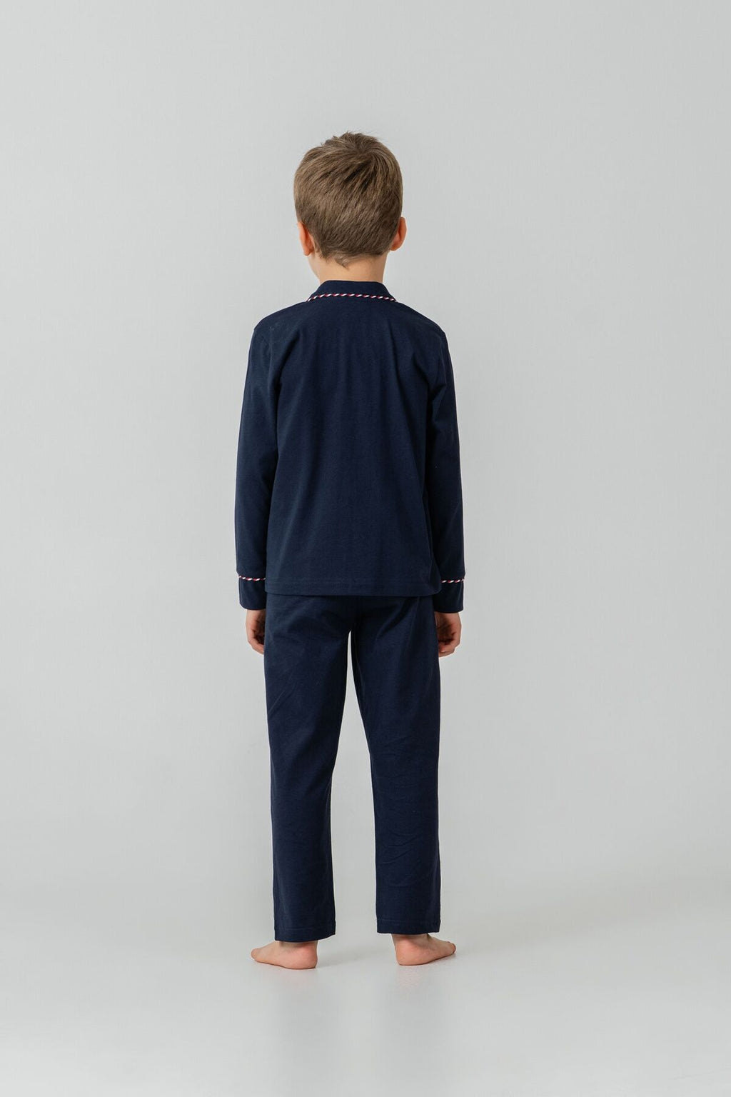 U.S. Polo Assn. Erkek Çocuk Pijama Takımı Nakışlı Lacivert Uzun Kol Pijama Takımı US2643-C-V1