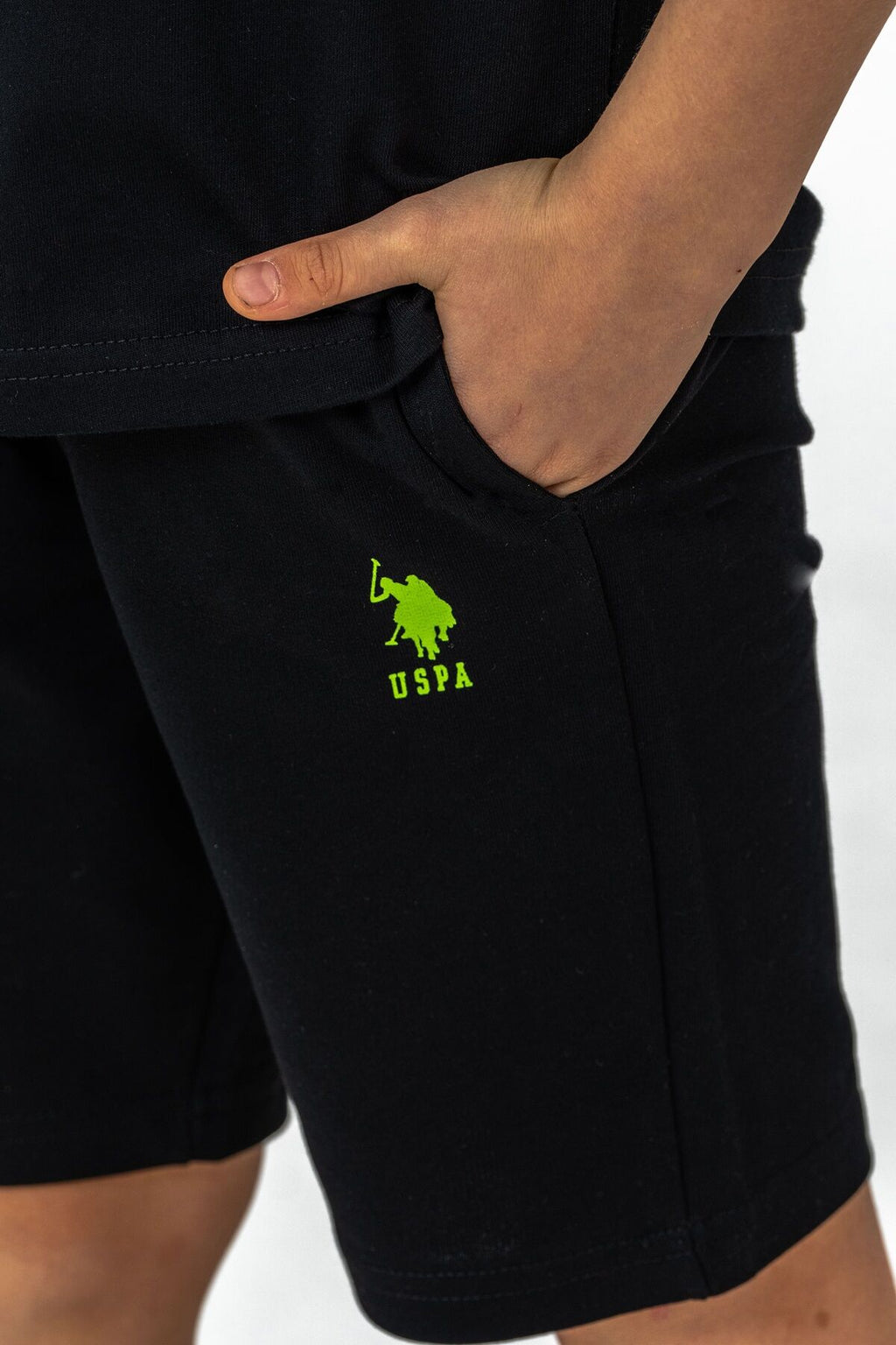 U.S. Polo Assn Erkek Çocuk Siyah Bermuda Takım