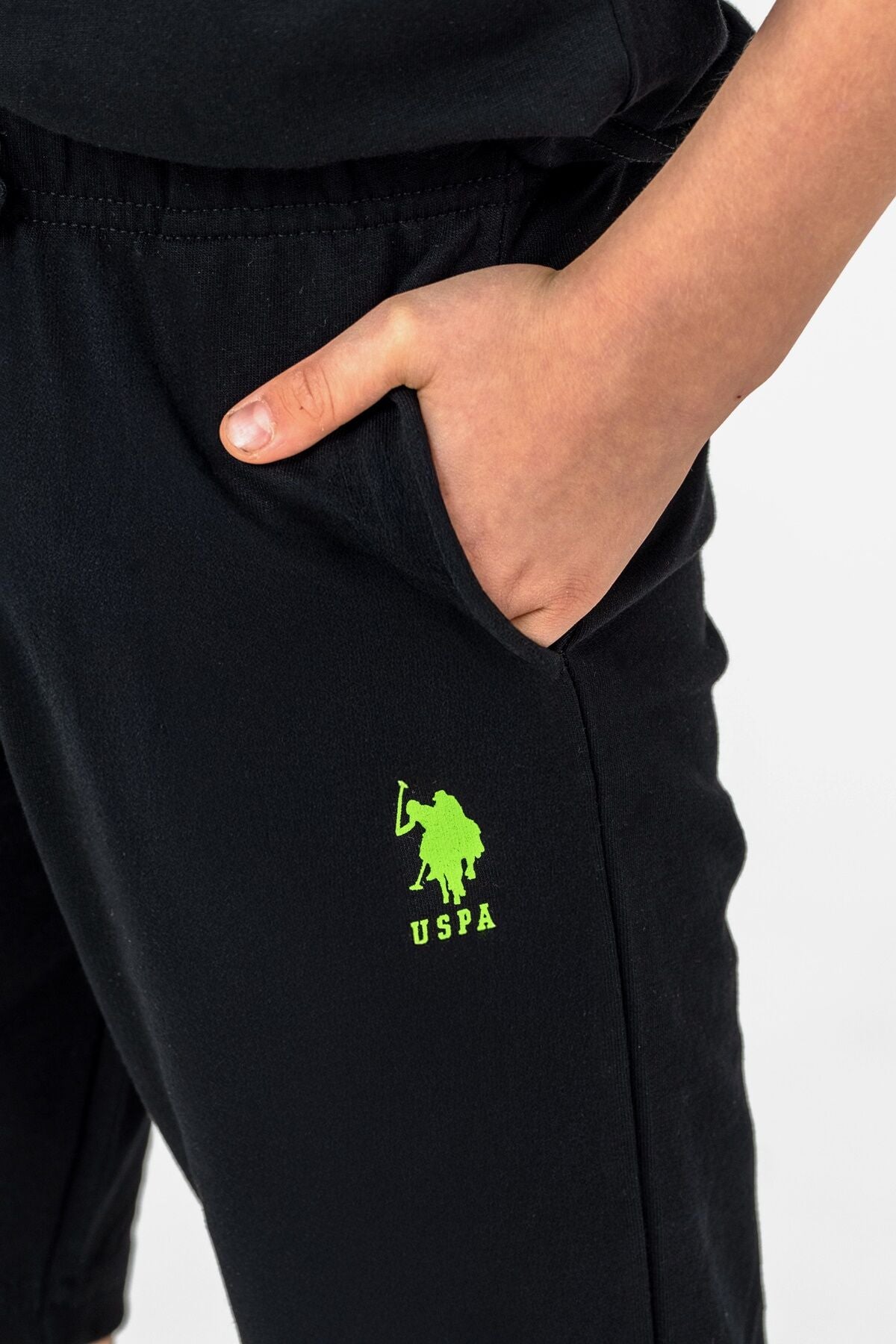 U.S. Polo Assn Erkek Çocuk Siyah Bermuda Takım