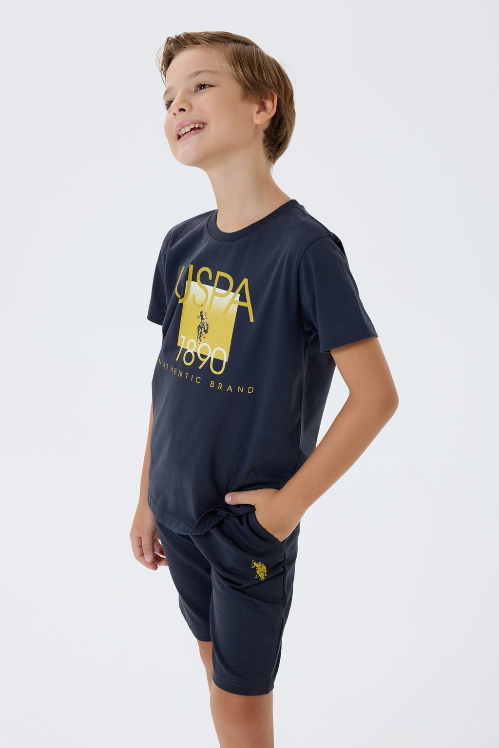 U.S. Polo Assn Erkek Çocuk Siyah Bermuda Takım