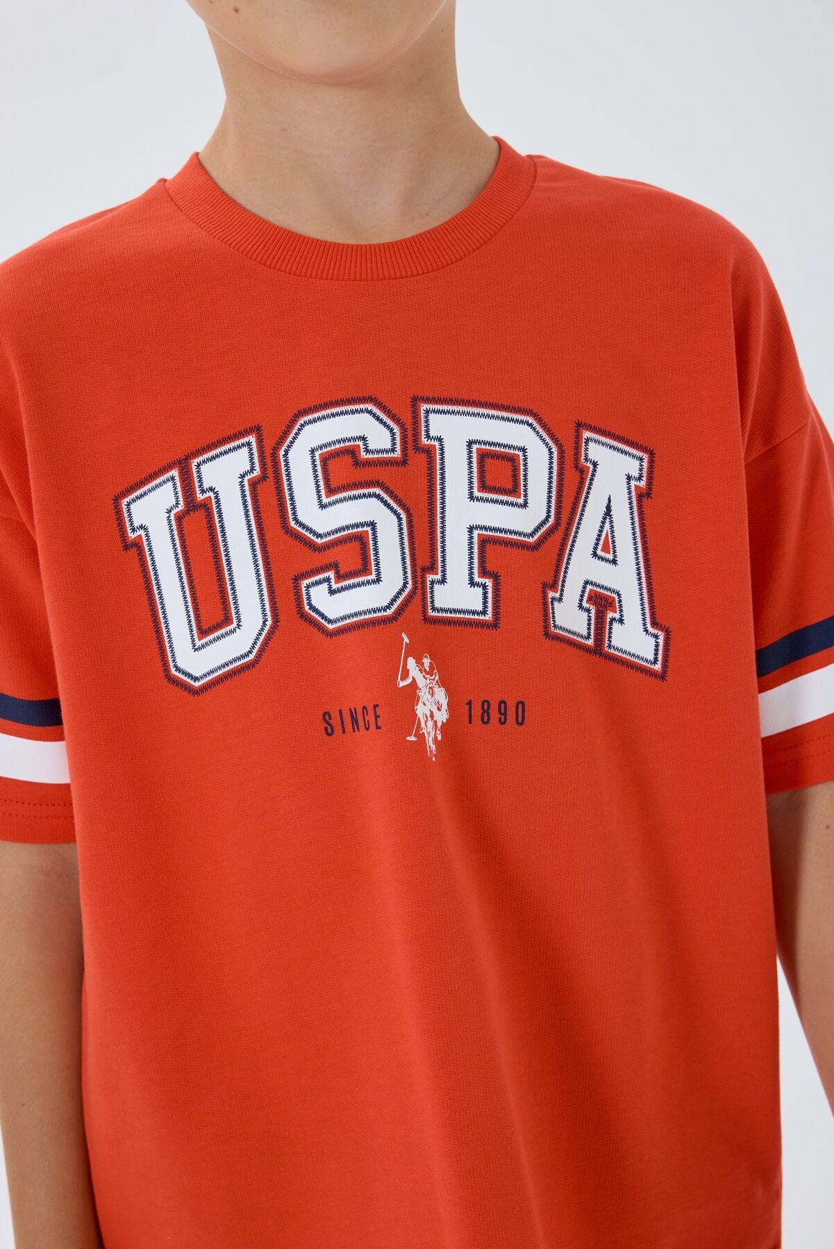 U.S. Polo Assn Erkek Çocuk Turuncu Bermuda Takım