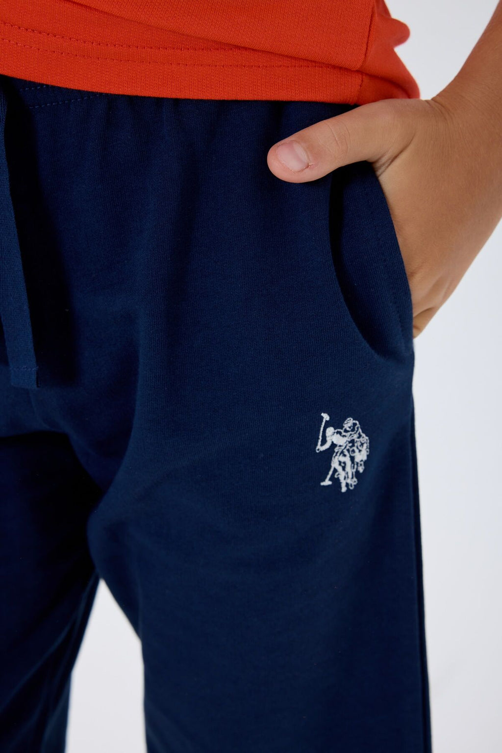 U.S. Polo Assn Erkek Çocuk Turuncu Bermuda Takım