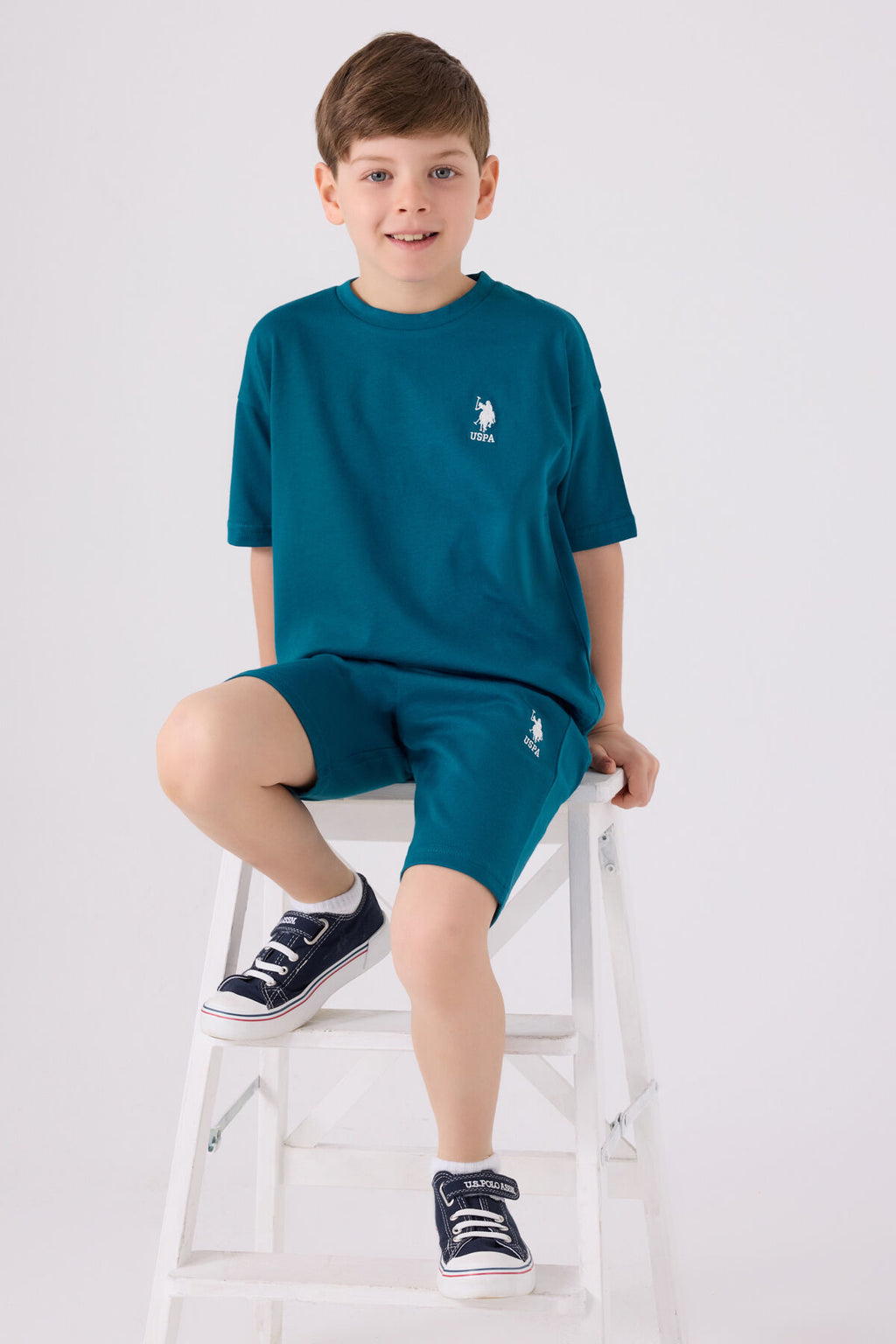 Us Polo Assn Erkek Çocuk Lacivert Bermuda Takım