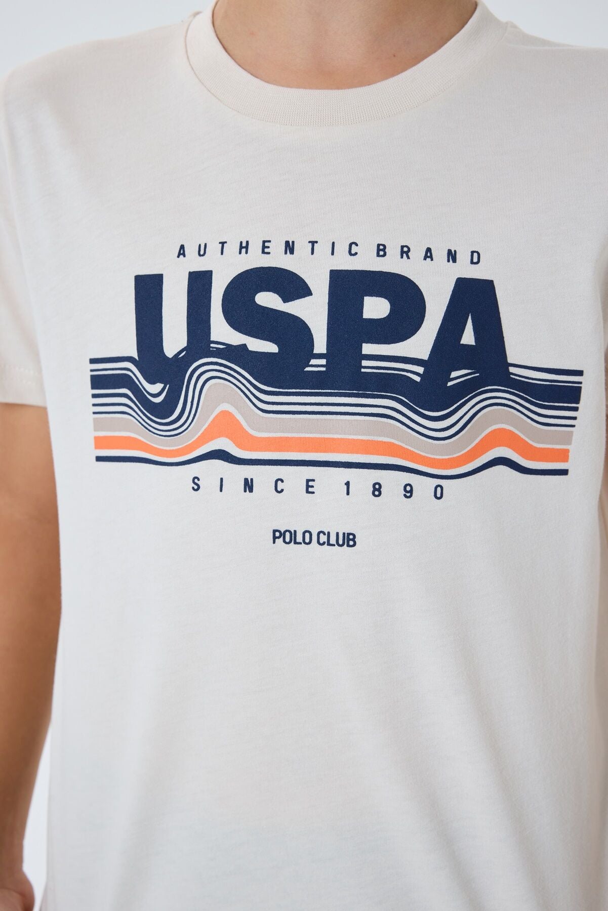 U.S. Polo Assn. Erkek Çocuk Bisiklet Yaka Nakışlı Yazlık Regular Fit Krem Pijama Takımı US2422-C-V1 Ürün ikincil görseli