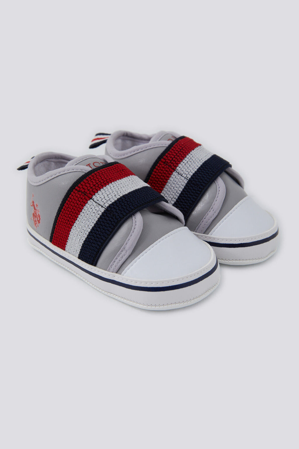 U.S. Polo Assn. Erkek Bebek Pamuklu Pigment Baskılı Yazlık Regular Fit Gri Ayakkabı USB1301-B-V3