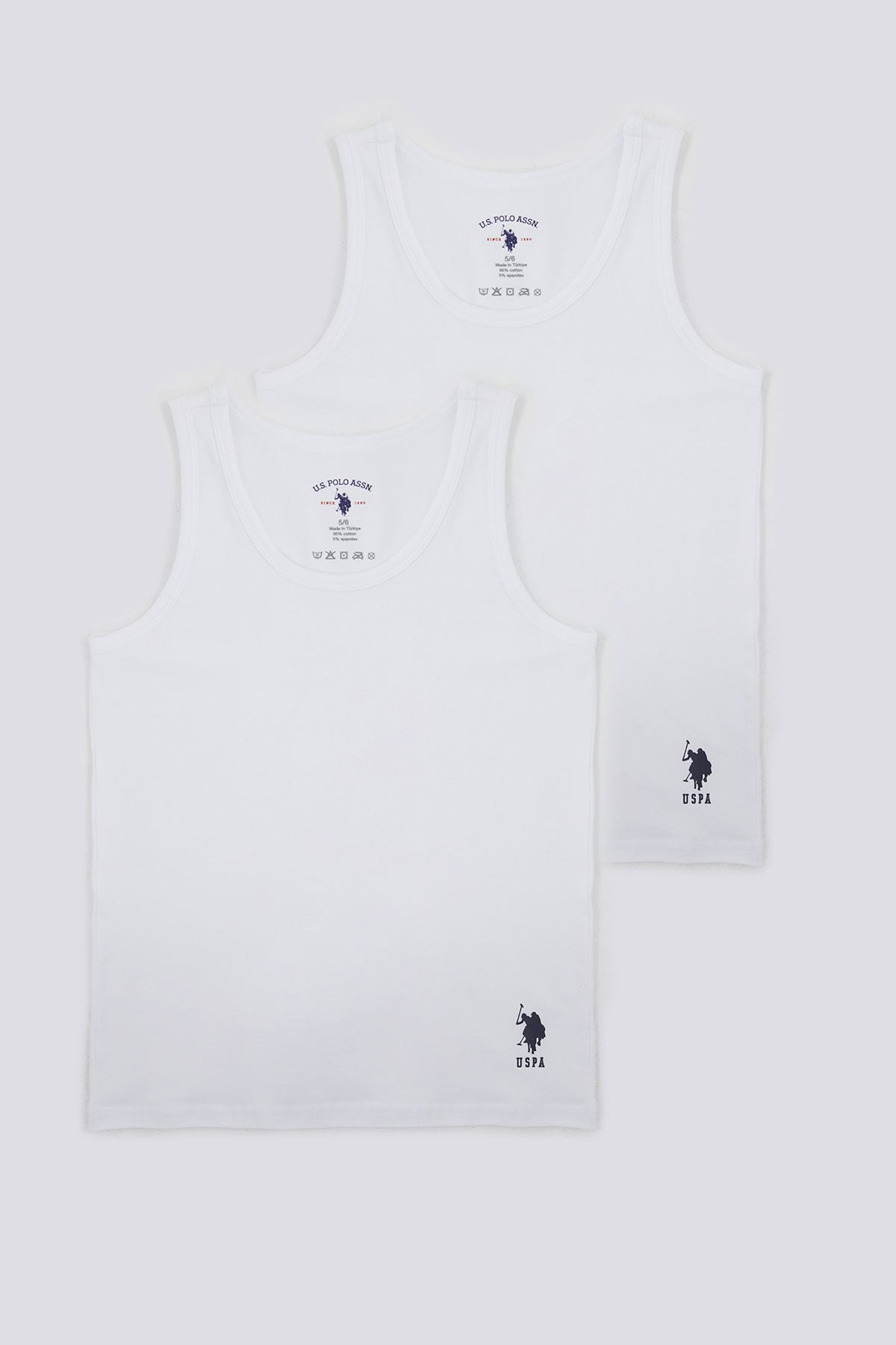 U.S. Polo Assn. Erkek Çocuk Bisiklet Yaka Pigment Baskılı Kışlık Regular Fit Beyaz İç Giyim US1384-C-V1 Ürün ana görseli