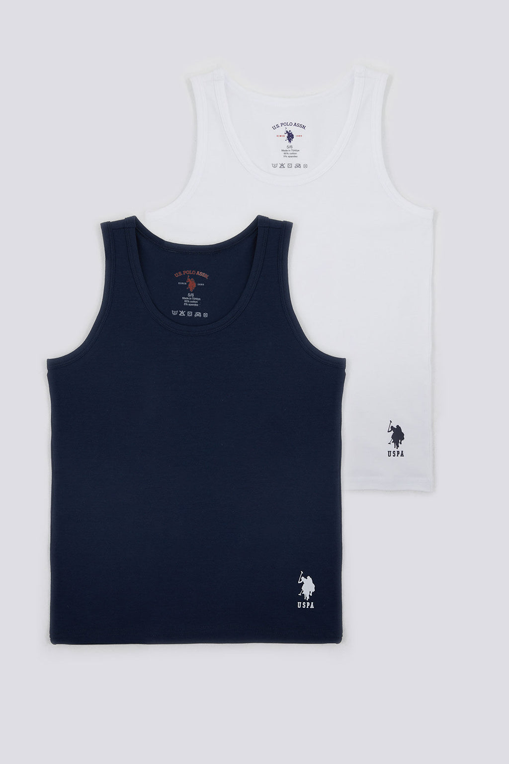 U.S. Polo Assn. Erkek Çocuk Bisiklet Yaka Pigment Baskılı Kışlık Regular Fit Mavi İç Giyim US1380-C-V1