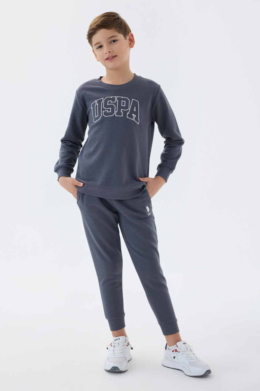 U.s. Polo Assn Erkek Çocuk Füme Eşofman Takımı