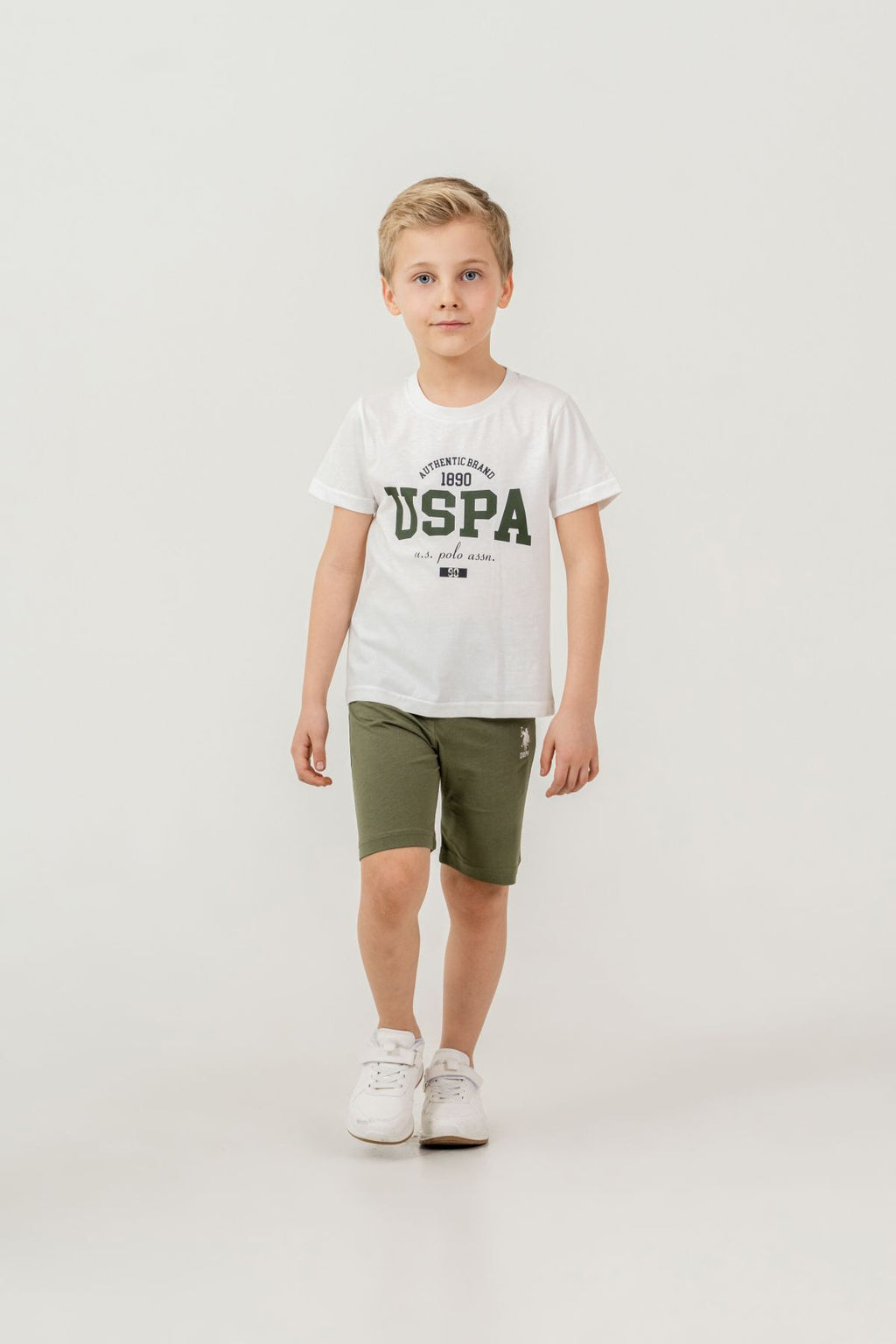 U.S Polo Assn. Erkek Çocuk Haki Bermuda Takım