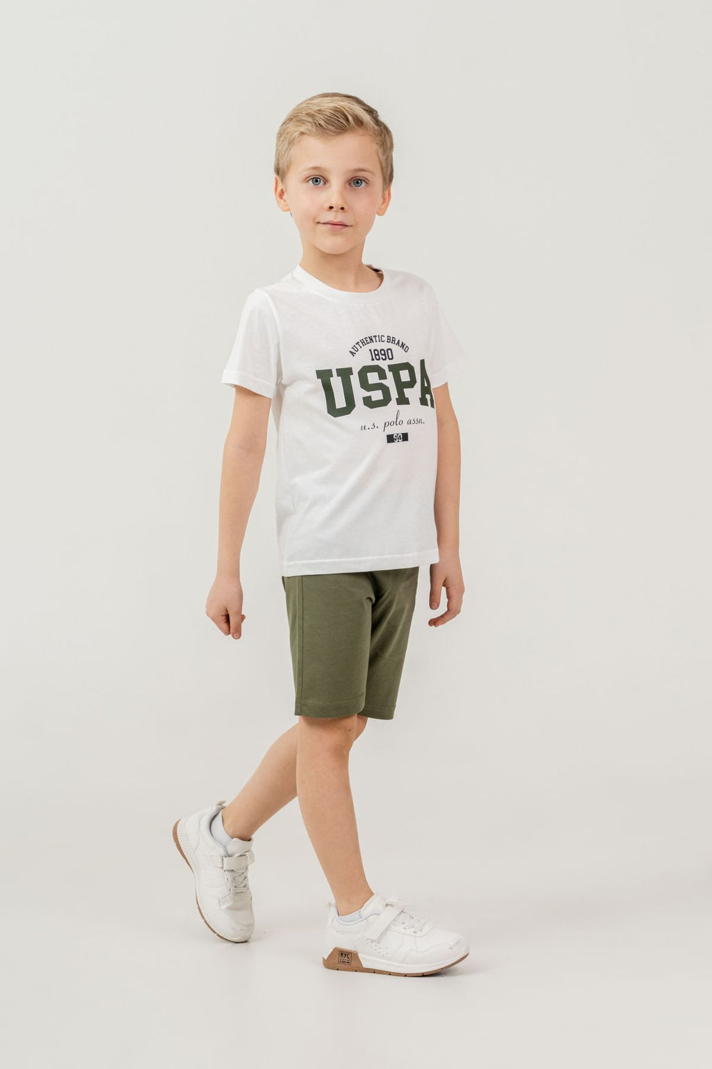 U.S Polo Assn. Erkek Çocuk Haki Bermuda Takım