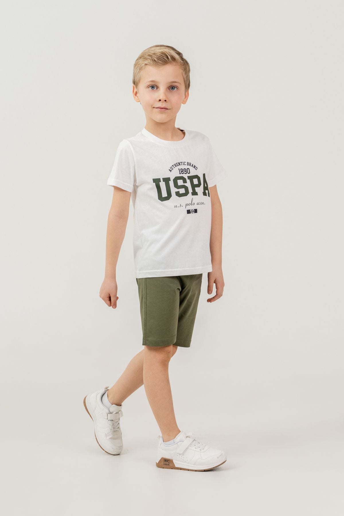 U.S Polo Assn. Erkek Çocuk Haki Bermuda Takım