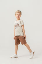 U.S. Polo Assn Kids Erkek Çocuk Kahverengi  Bermuda Takım