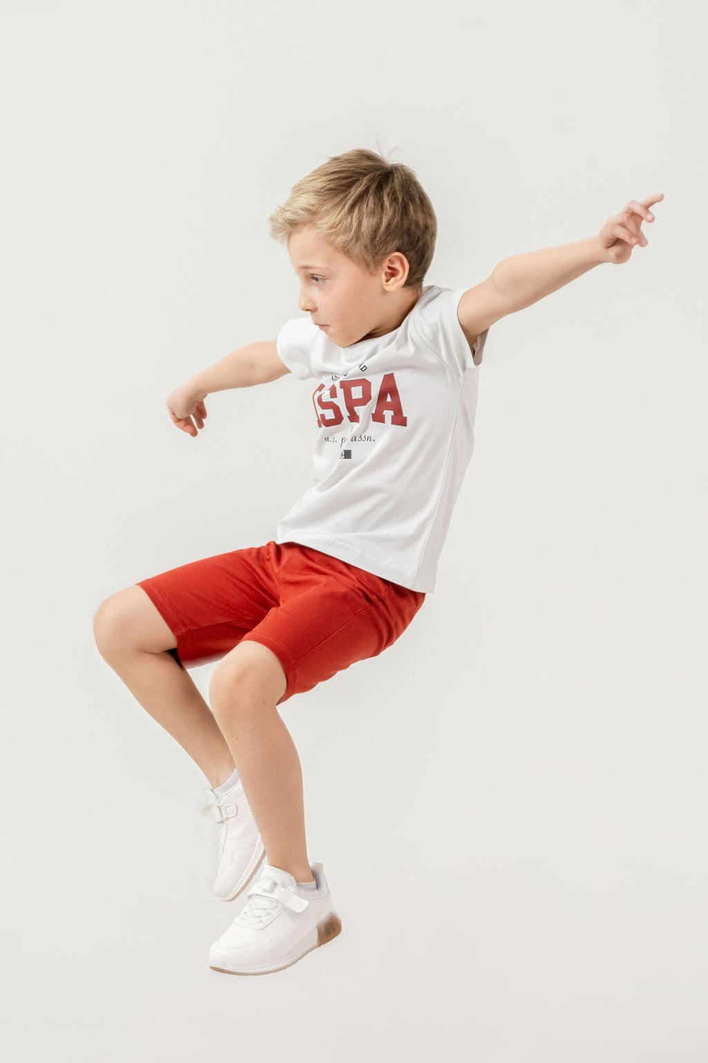 U.S. Polo Assn Erkek Çocuk Turuncu Bermuda Takım