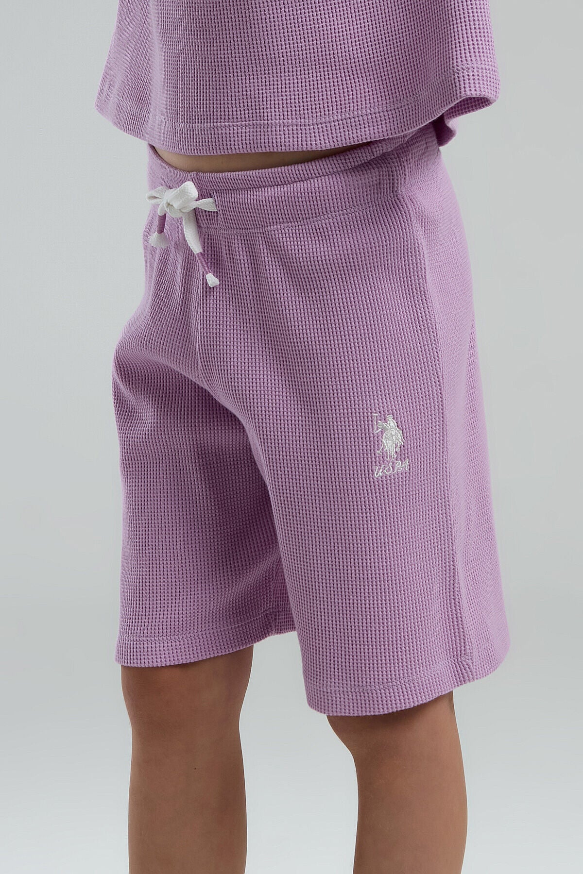 U.S. Polo Assn. Kız Çocuk Mor Bermuda Takım