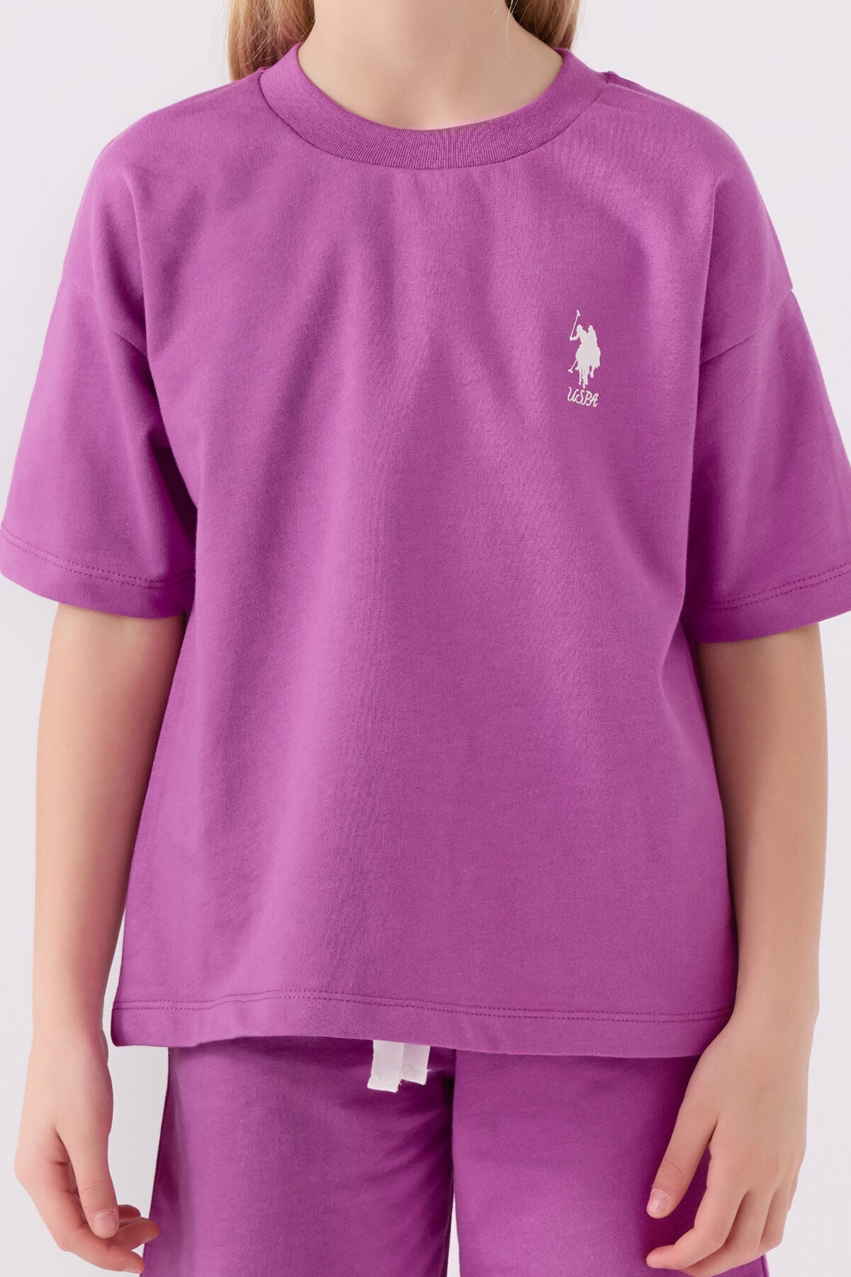 U.s. Polo Assn Kız Çocuk Mor Bermuda Takım