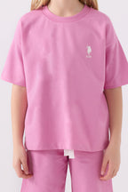 Kız Çocuk Pembe Bermuda Takım