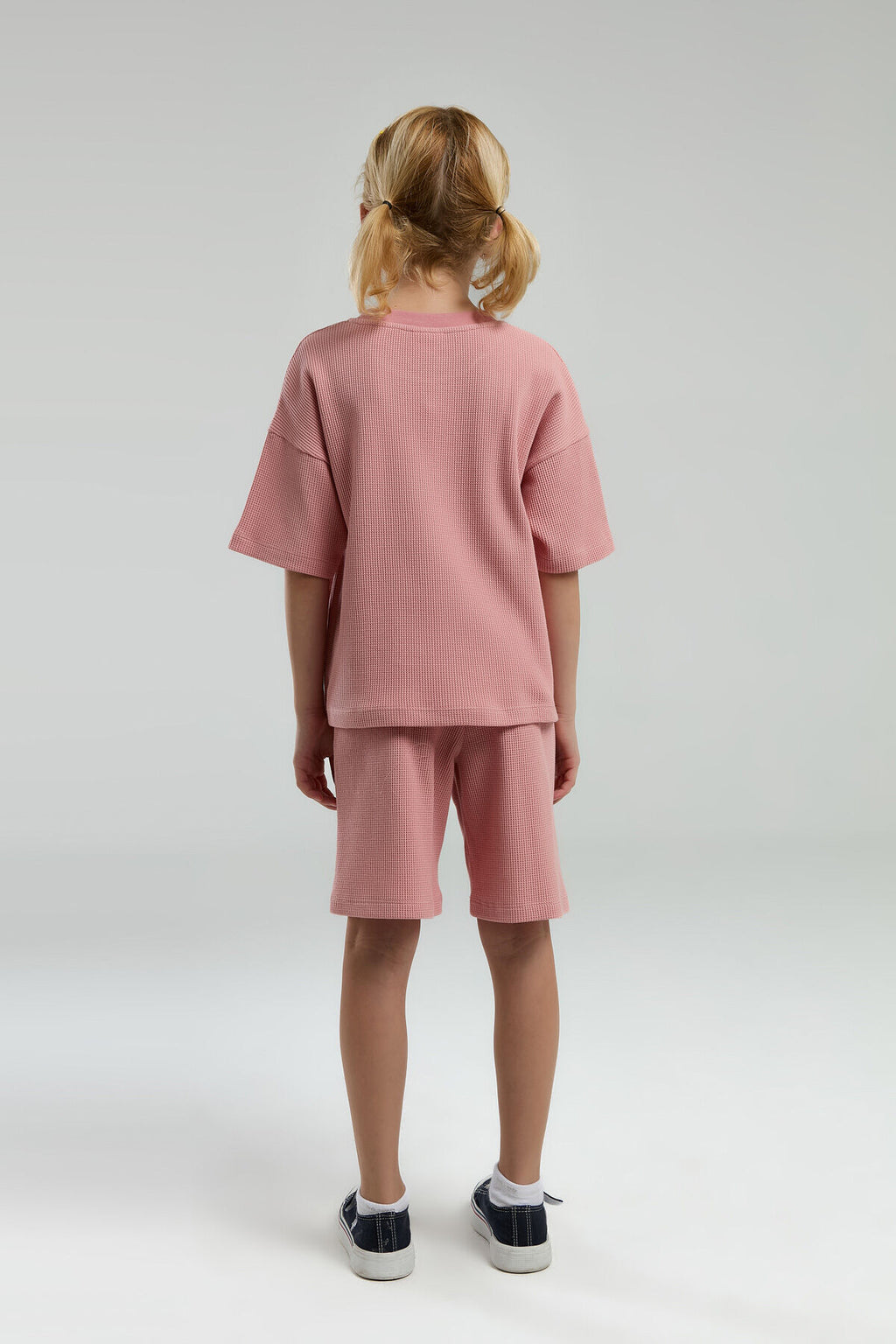 U.S. Polo Assn. Kız Çocuk Pembe Bermuda Takım