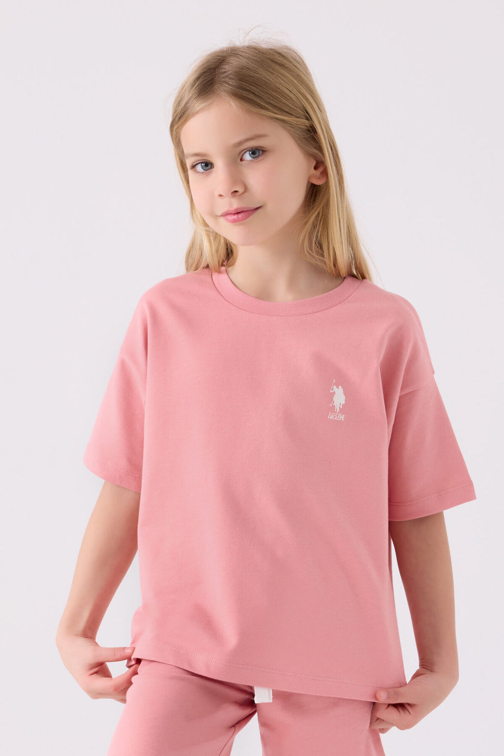 Kız Çocuk Pembe Bermuda Takım