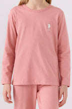 Kız Çocuk Pembe Uzun Kol Pijama Takım