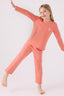 U.S. Polo Assn. Kız Çocuk Bisiklet Yaka Pigment Baskılı Kışlık Regular Fit Pembe Pijama Takımı US1668-C-V2