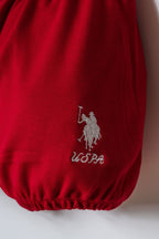 U.S. Polo Assn. Kız Bebek Bisiklet Yaka Nakışlı Yazlık Regular Fit Beyaz Bebek Takımı USB2971-C-V1