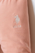 U.S. Polo Assn. Kız Bebek Bisiklet Yaka Nakışlı Yazlık Regular Fit Beyaz Bebek Takımı USB2986-C-V1