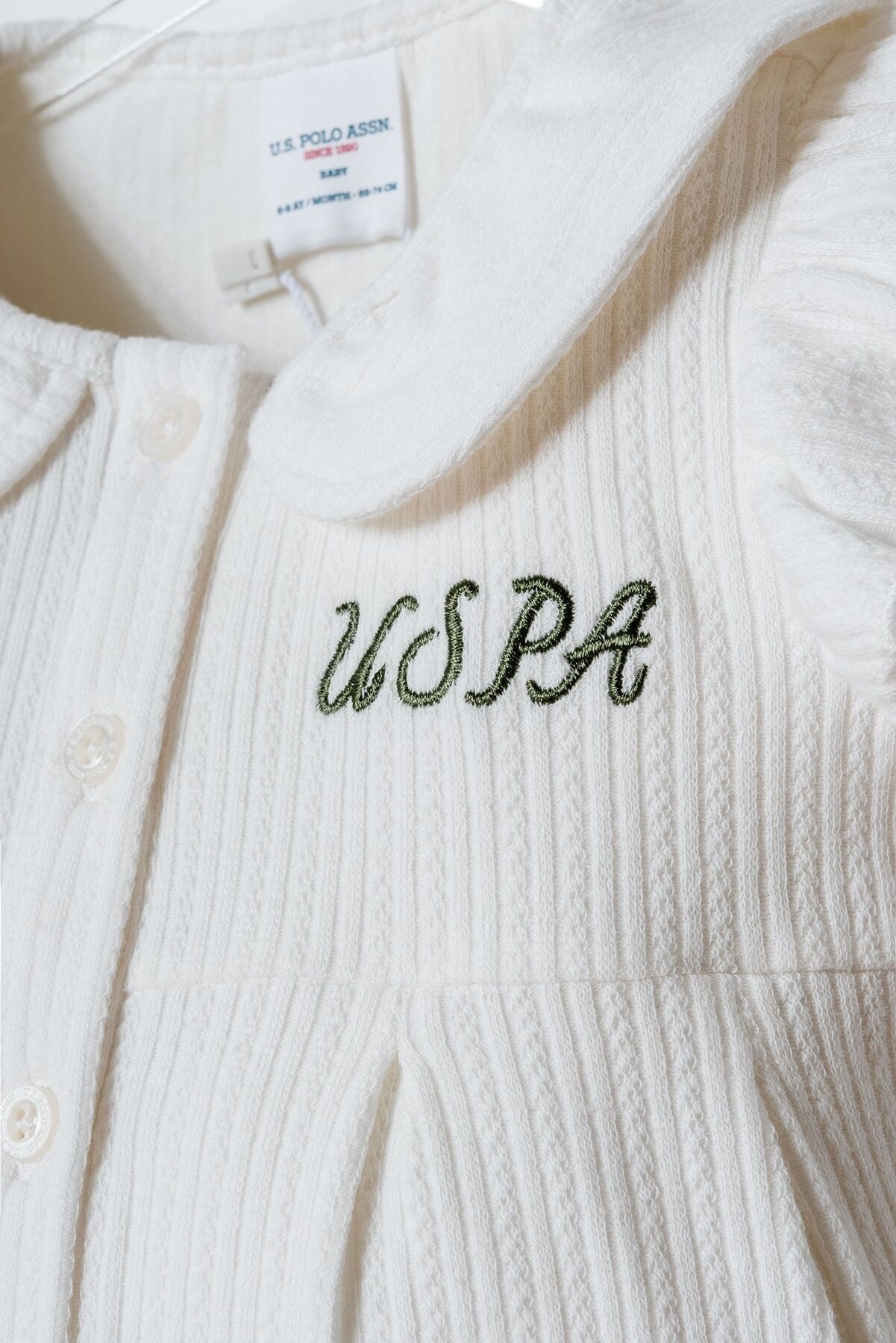 U.S. Polo Assn. Kız Bebek Bisiklet Yaka Nakışlı Yazlık Regular Fit Beyaz T-Shirt USB2991-C-V1 Ürün ikincil görseli