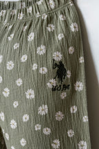 U.S. Polo Assn. Kız Bebek Bisiklet Yaka Nakışlı Yazlık Regular Fit Beyaz T-Shirt USB2991-C-V1