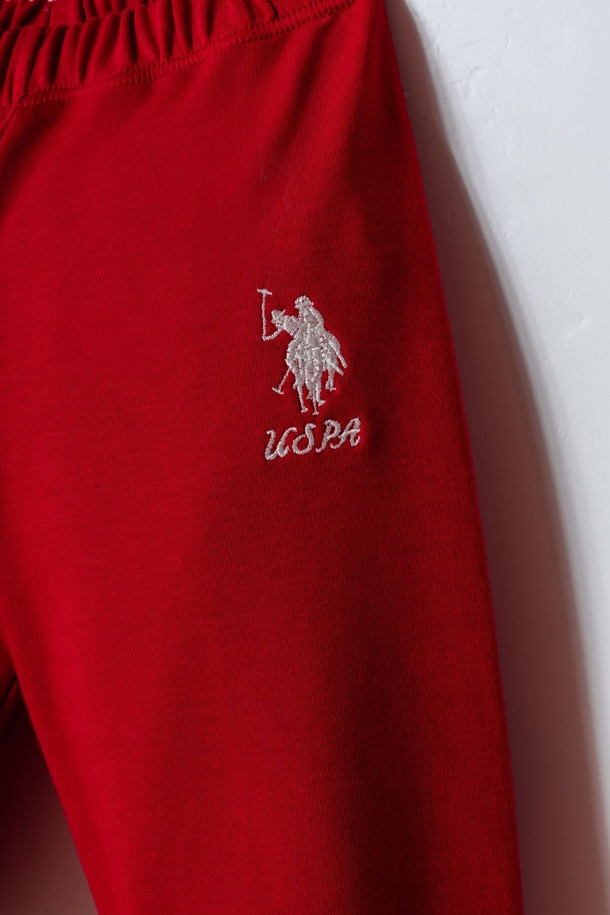 U.S. Polo Assn. Kız Bebek Düğmeli Yaka Nakışlı Yazlık Regular Fit Beyaz Bebek Takımı USB2970-C-V1