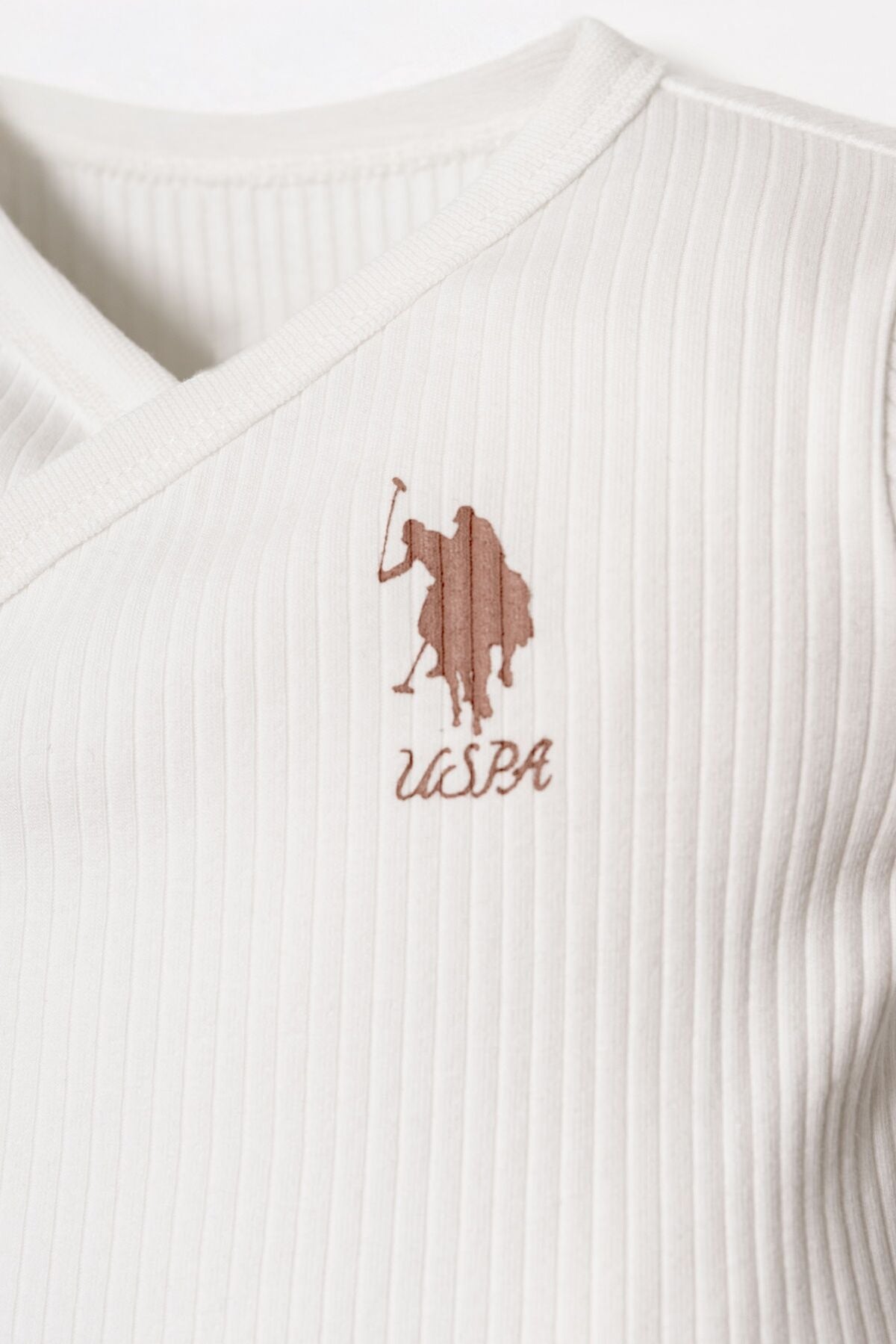 U.S. Polo Assn. Kız Bebek Hakim Yaka Nakışlı Yazlık Regular Fit Beyaz Hastane Çıkışı USB2950-C-V1