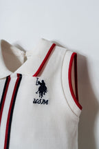 U.S. Polo Assn Kız Bebek Beyaz Elbise